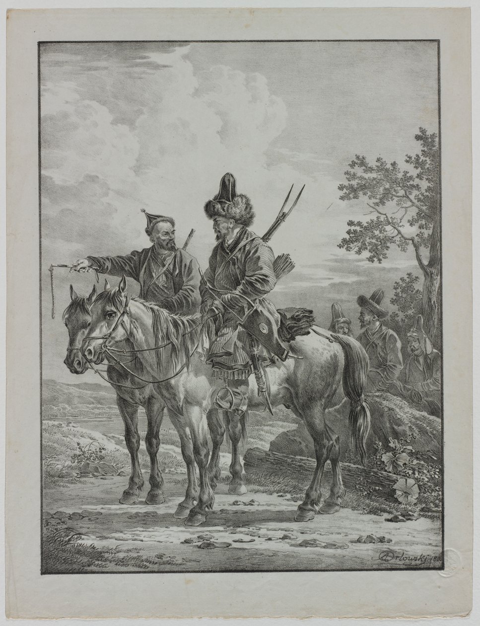Tartars on Horseback by Aleksandr Orlowski