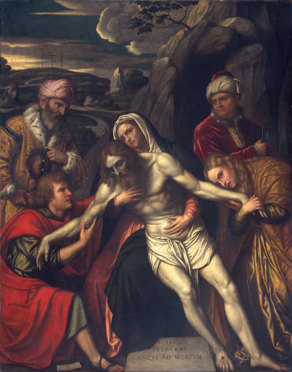 The Entombment by Alessandro Bonvicino Moretto