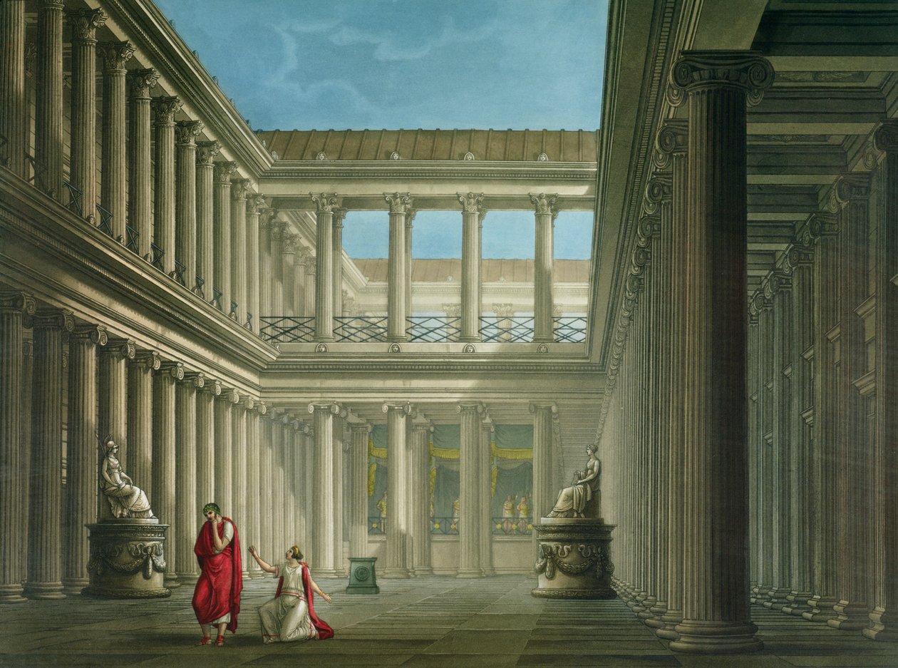 Interior of the Basilica in Pompeii, design for the opera 