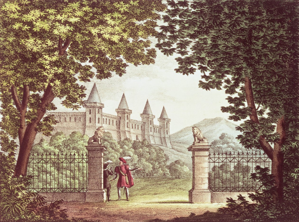 The Gardens of Windsor Castle, set design for the opera 