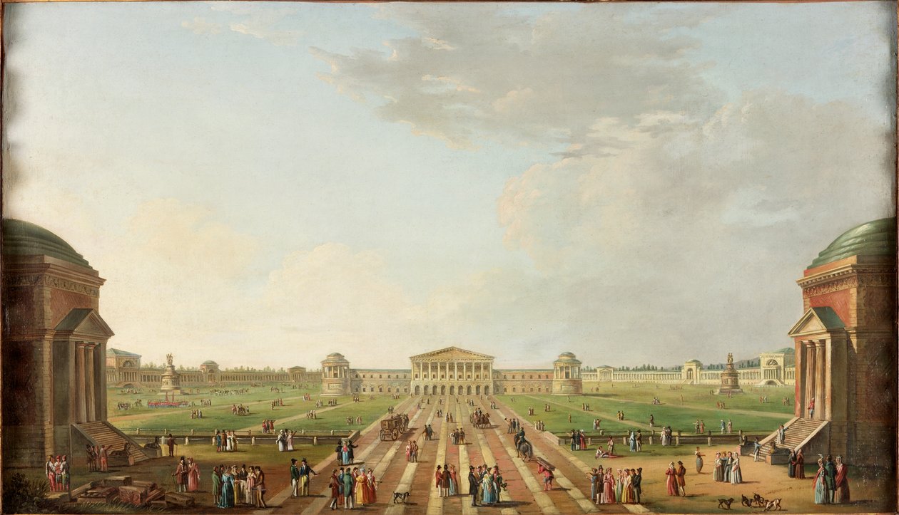 View of the Projected Foro Bonaparte, Milan by Alessandro Sanquirico