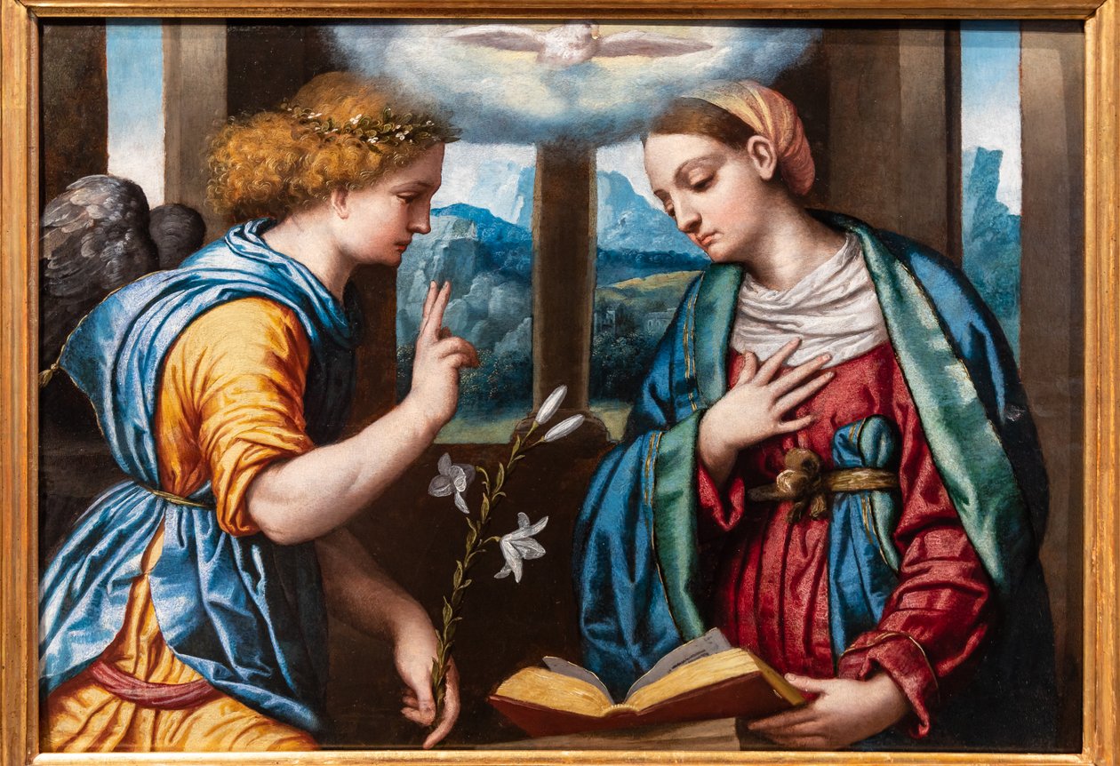 Annunciation by Alessandro Bonvicino Moretto