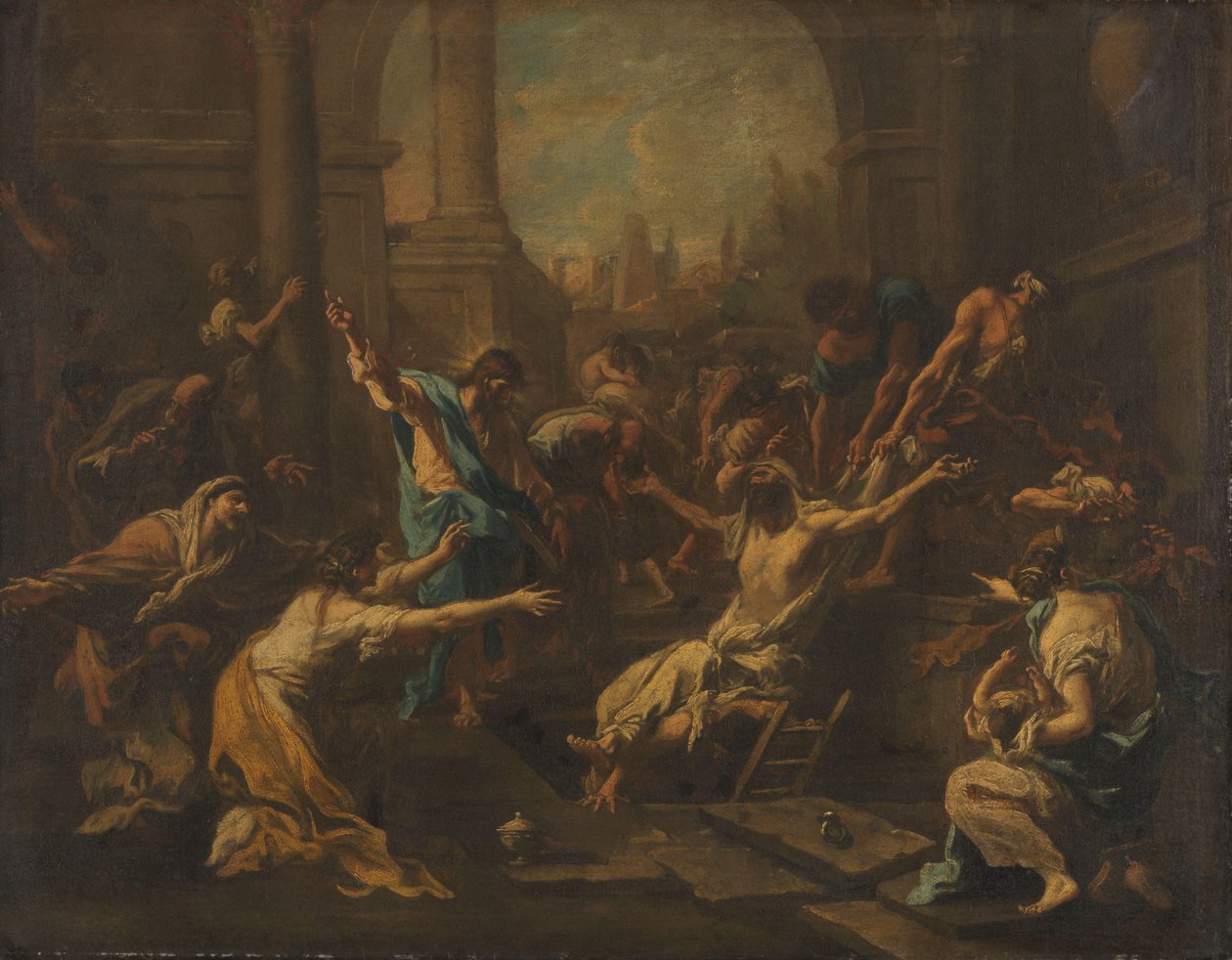 The Raising of Lazarus by Alessandro Magnasco