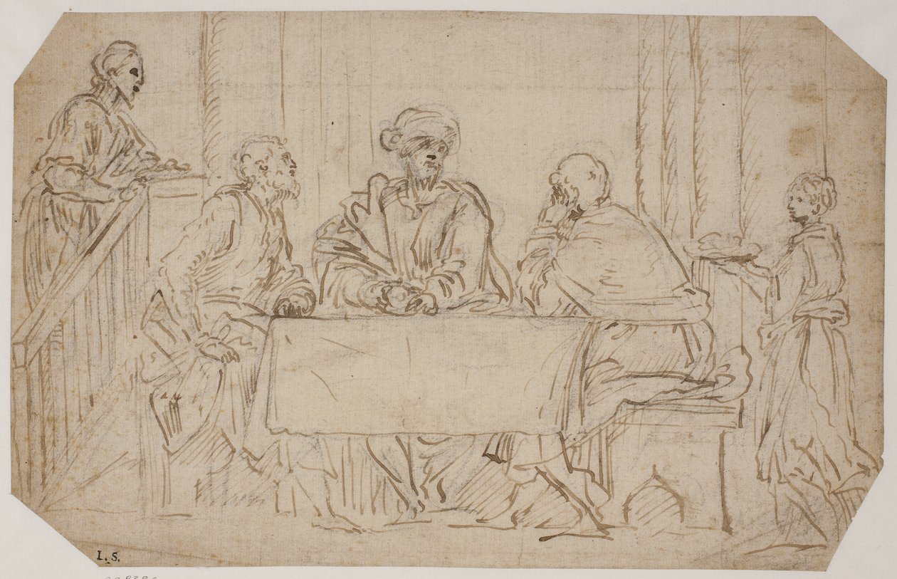 The Supper at Emmaus by Alessandro Moretto