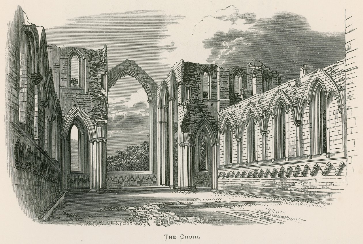 Fountains Abbey, The Choir by Alexander Francis Lydon