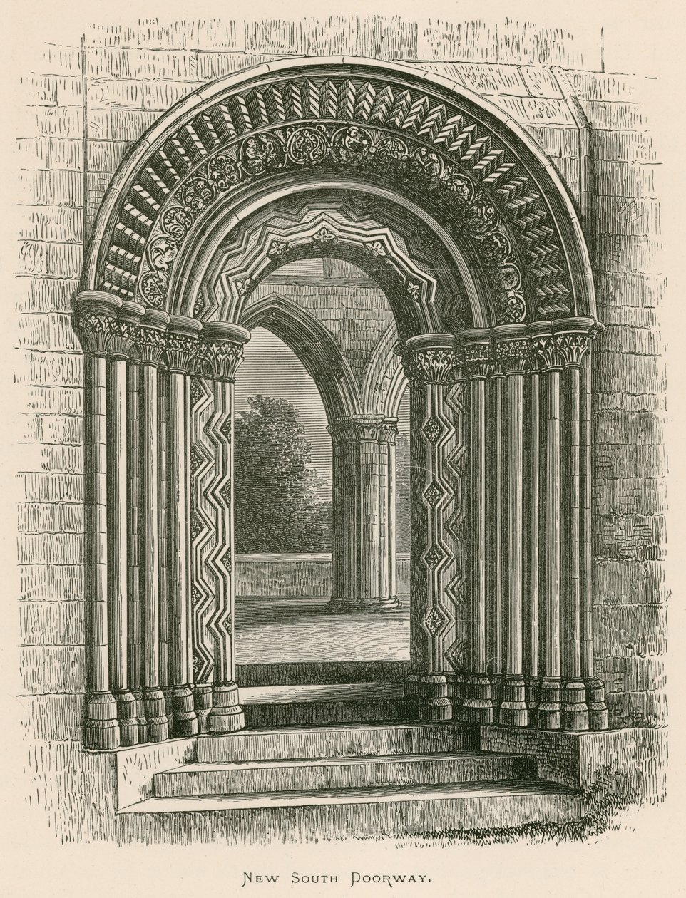 Jedburgh Abbey, New South Doorway by Alexander Francis Lydon