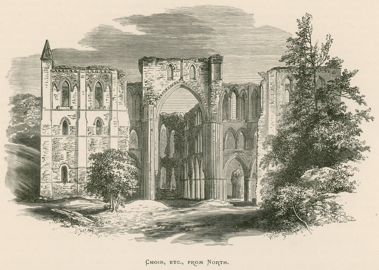 Rievaulx Abbey, Choir, etc, from North by Alexander Francis Lydon