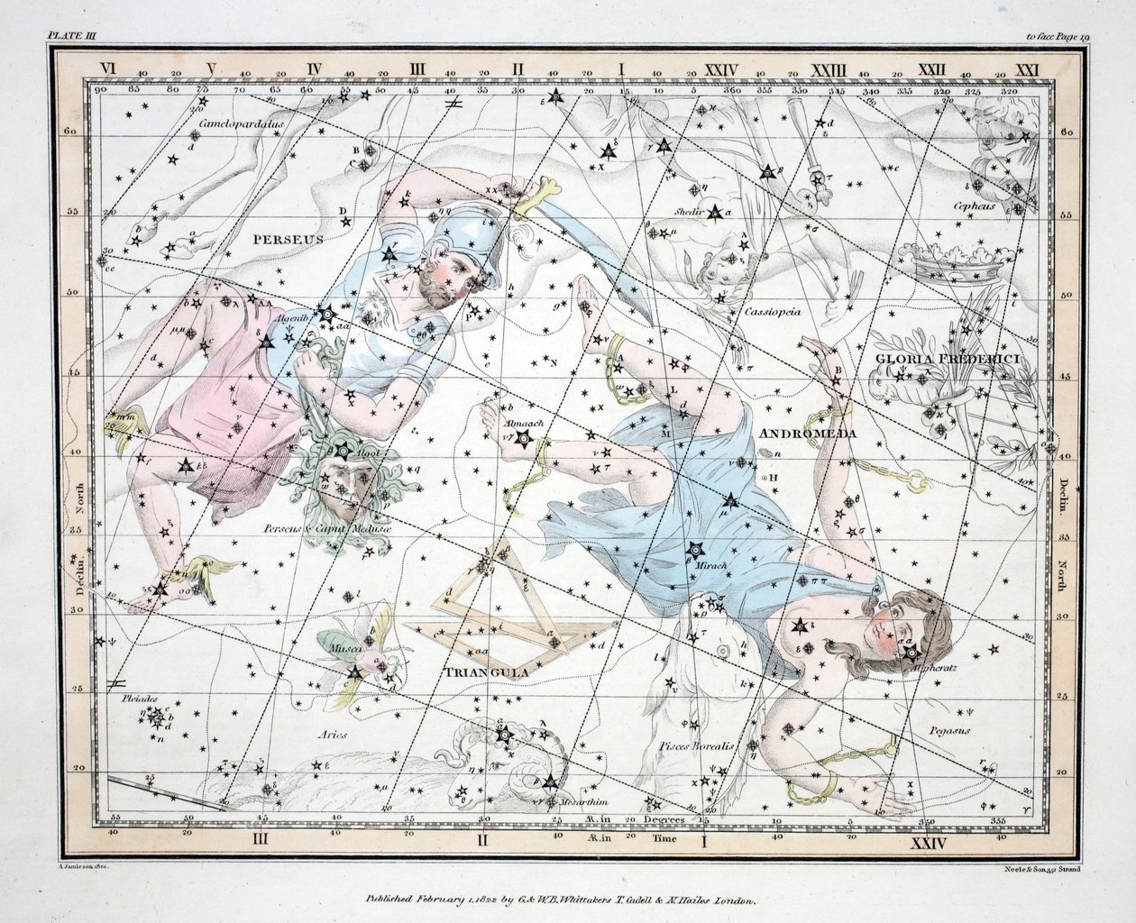 The Constellations (Plate III) Andromeda, Triangula, Perseus and Medusa