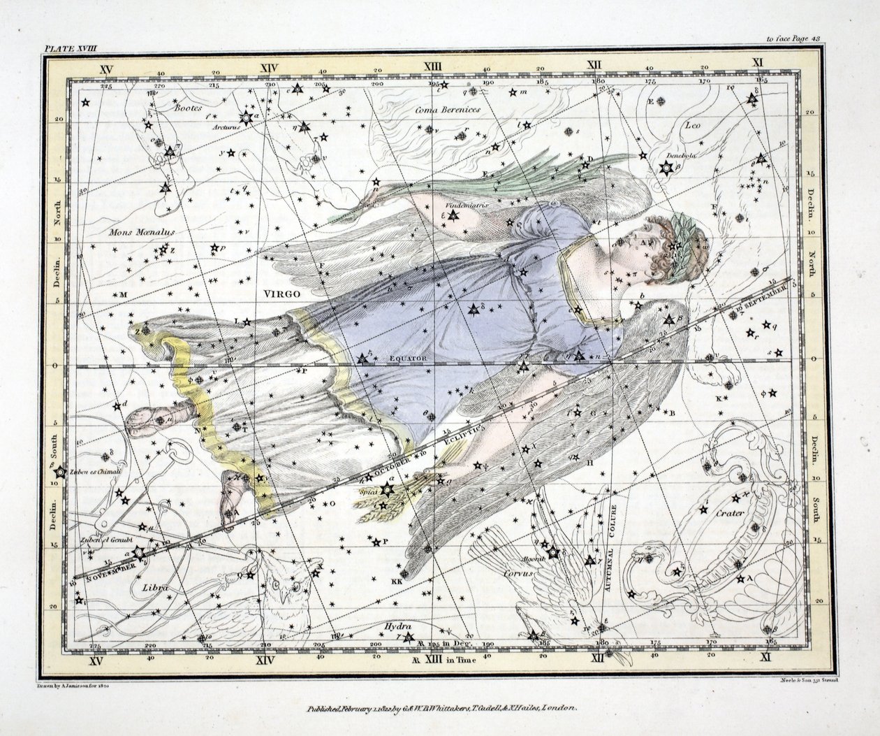 The Constellations (Plate XVIII) Virgo, from 
