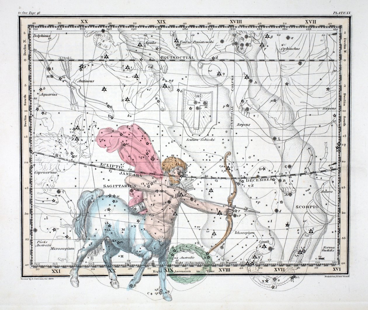 The Constellations (Plate XX) Sagittarius, from 