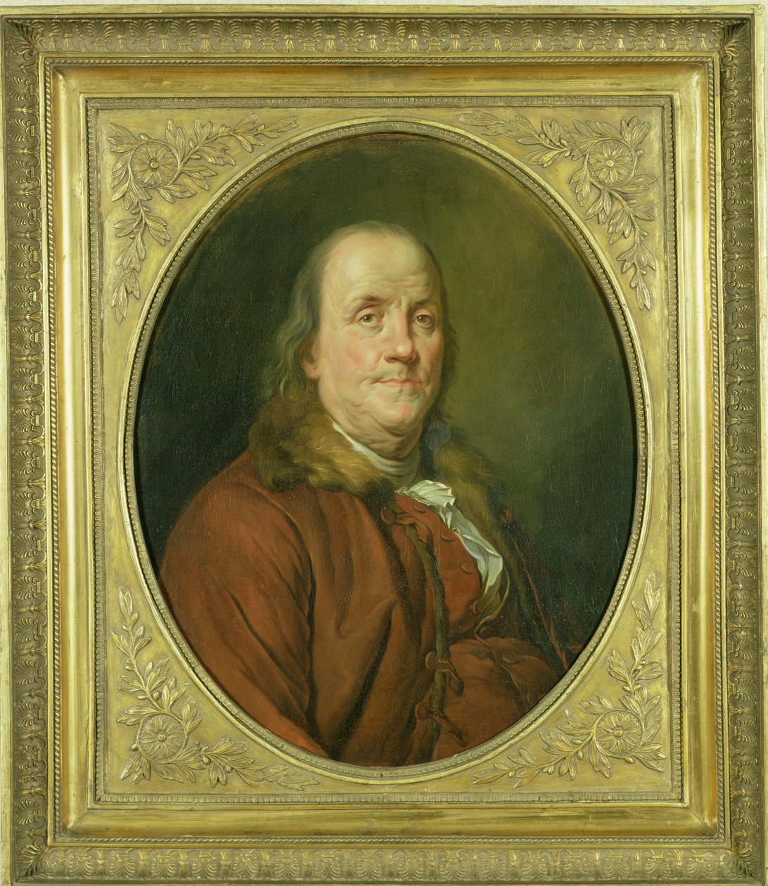Portrait of Benjamin Franklin, after a portrait by Joseph Siffrede-Duplessis by Alexander Roslin