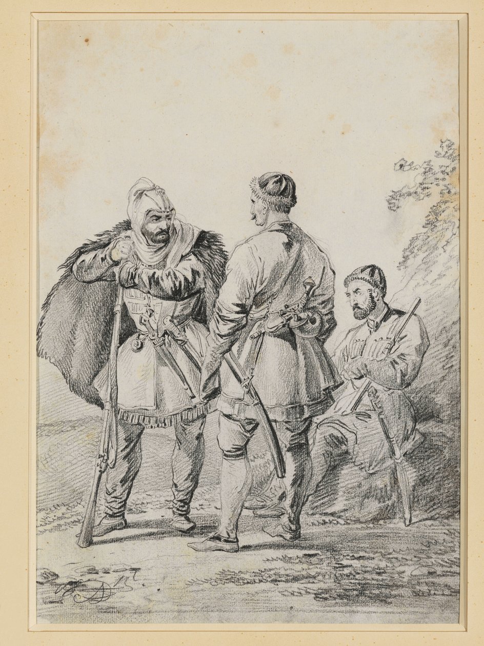 Three Caucasian Men in Conversation by Alexander Orlowski