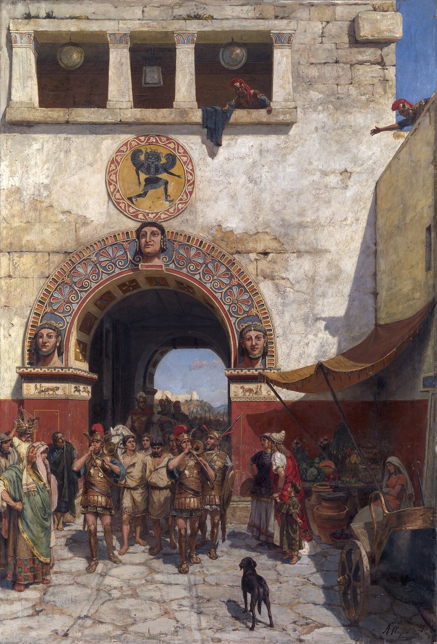 Gate in Volterra, Etruria by Alexander Alexandrovich Svedomsky