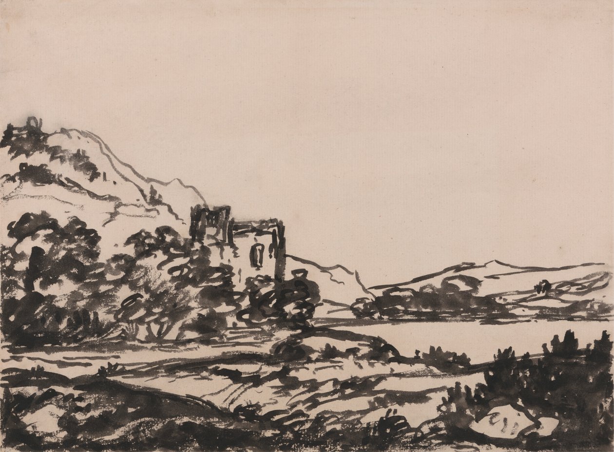 Castle in a Landscape by Alexander Cozens