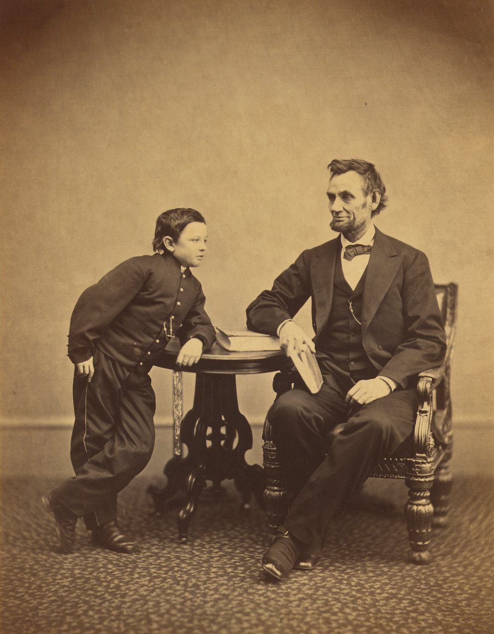 Abraham Lincoln and his son Thomas (Tad) by Alexander Gardner