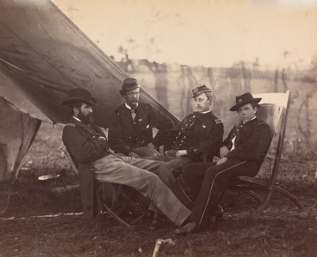 Four Officers by Alexander Gardner