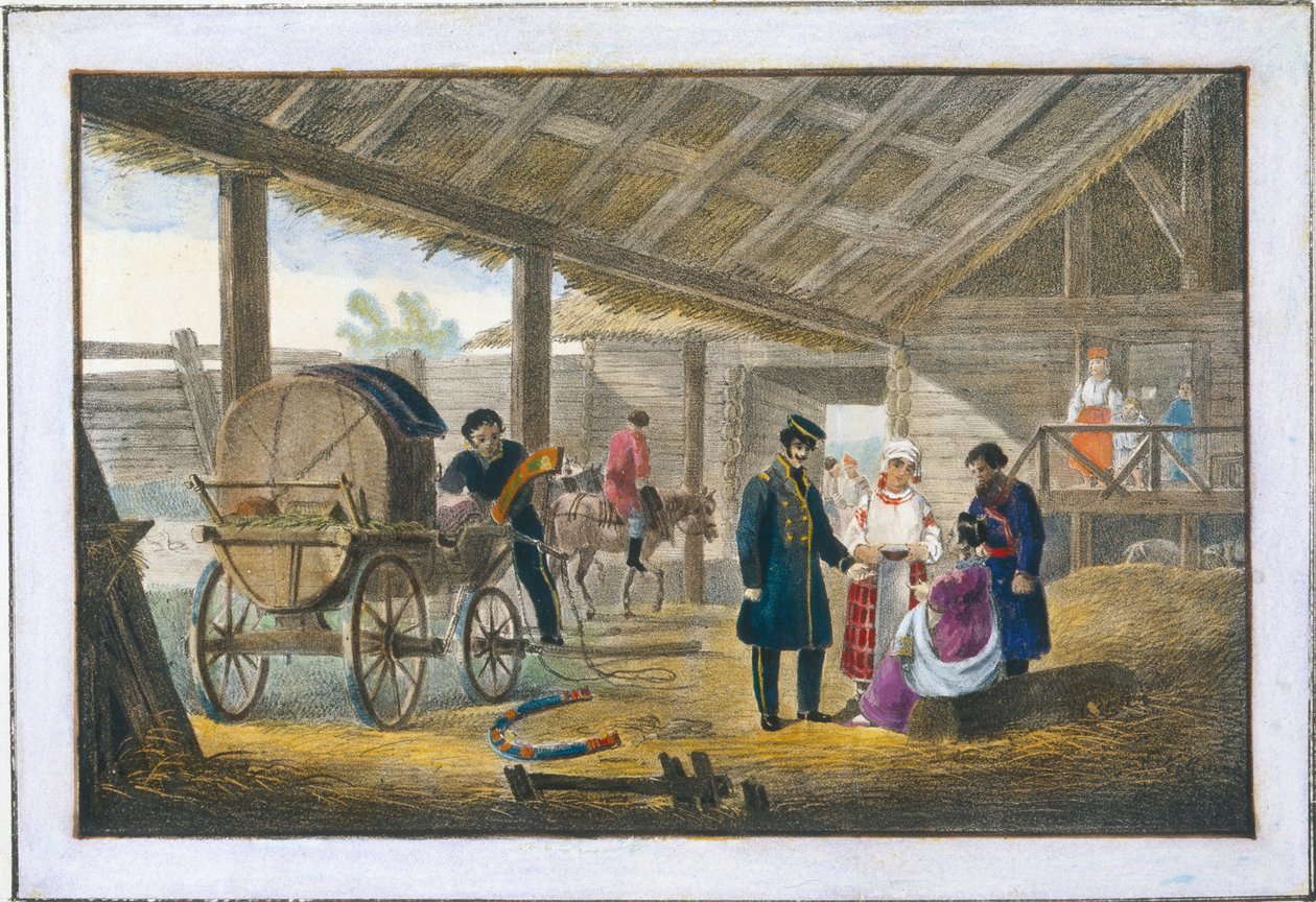 The Inn on the Roadside, 1820 by Alexander Pluchart