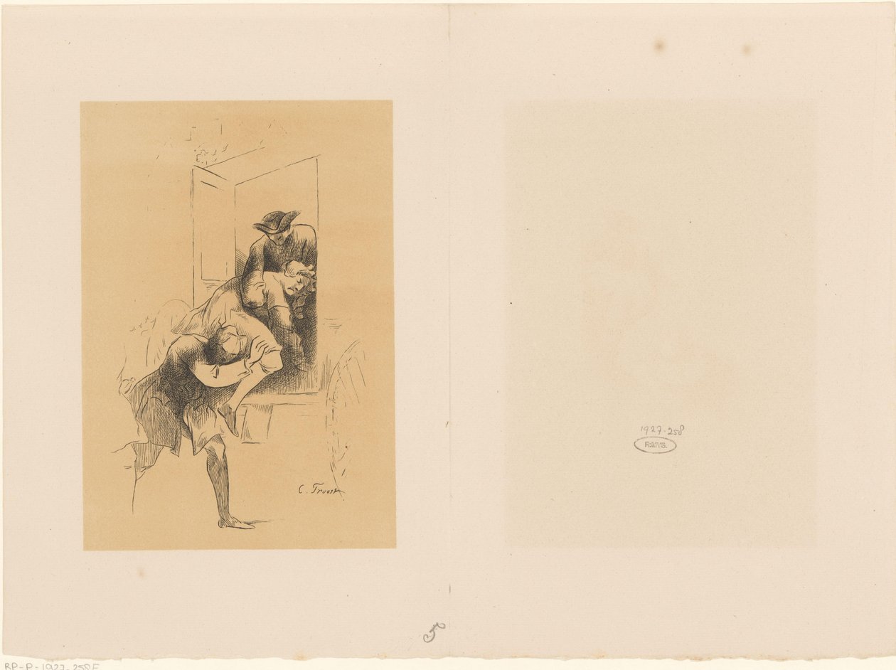 Man Being Lifted into a Carriage by Alexander Ver Huell