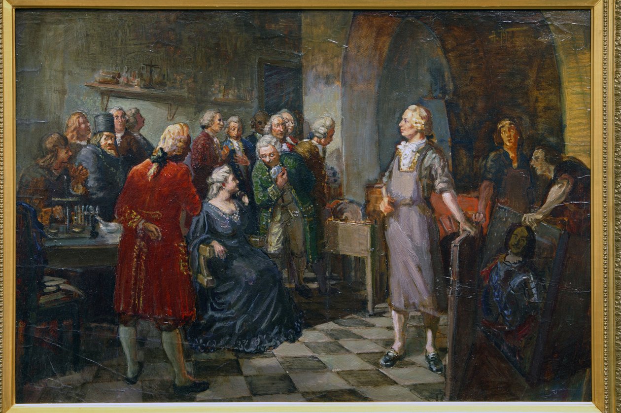 Empress Elizabeth of Russia Visiting M. Lomonosov by Alexander Vladimirovich Makovsky