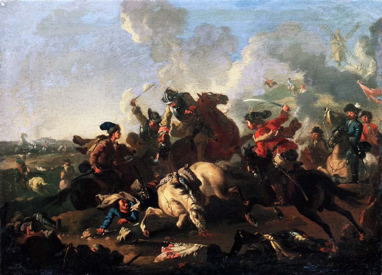 Scene from the Battle of Poltava by Alexander von Kotzebue