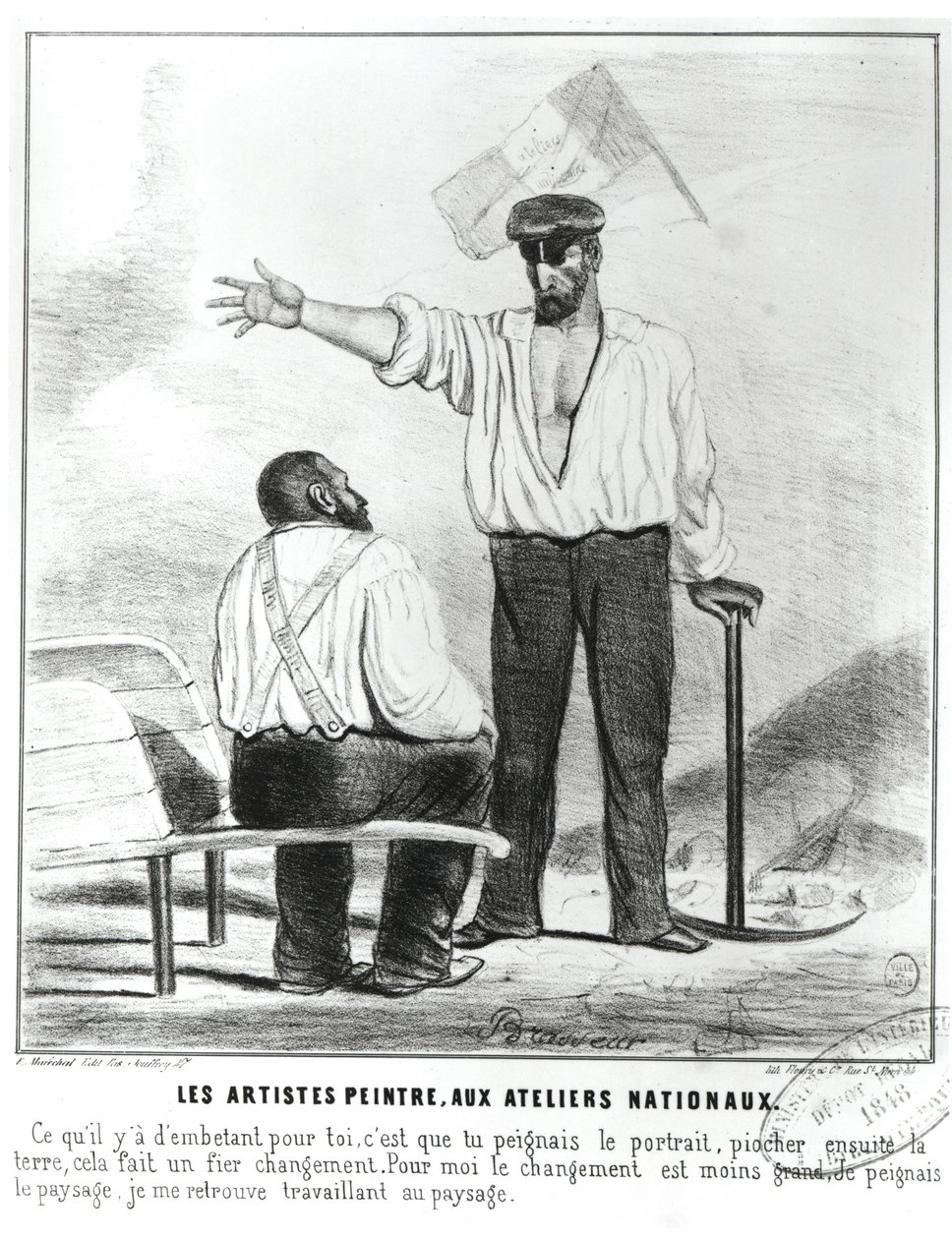 Painters at the National Workshops during the French Second Republic by Alexandre Brasseur