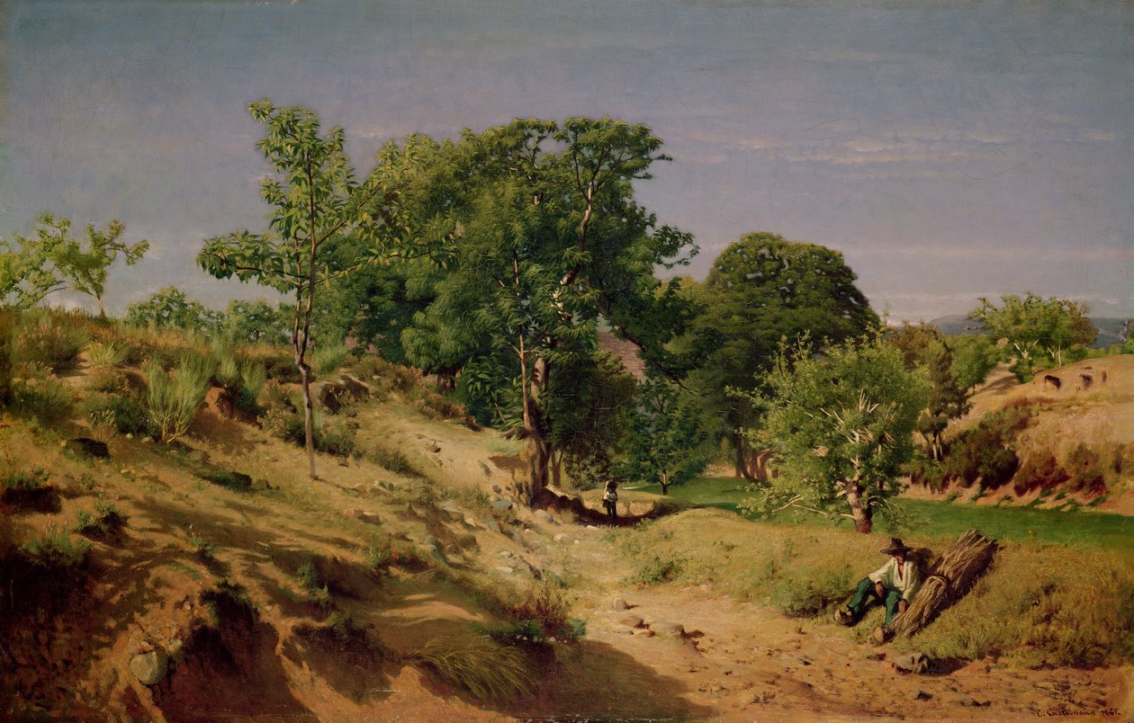 Rural Countryside near Lasalle by Alexandre Eugene Castelnau