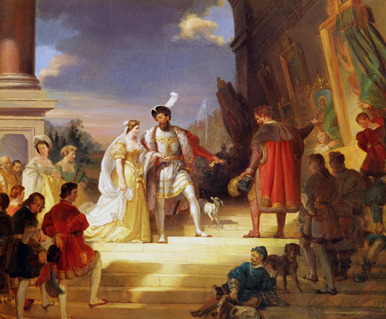 Francois I with Leonardo da Vinci by Alexandre Evariste Fragonard