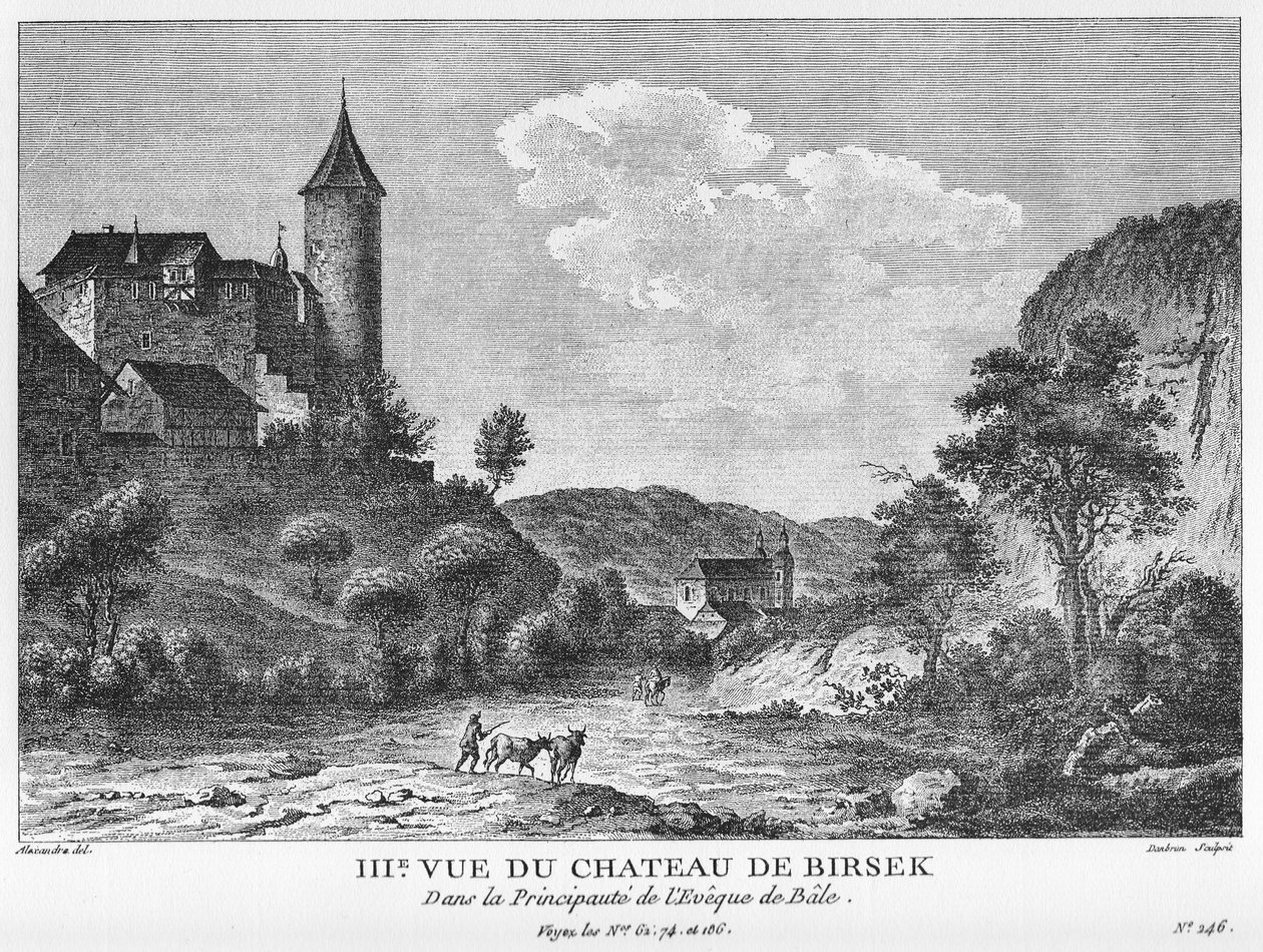 IIIrd View of the Castle of Birseck in the Prince-Bishopric of Basle. Copper Engraving by Jean Danbrun after a Drawing by Alexandre by Alexandre, Jean Danbrun