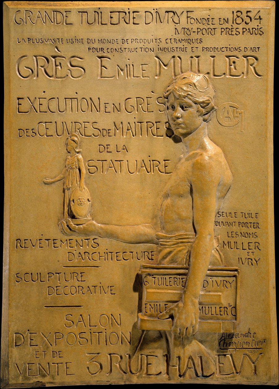 Advertisement for Muller Stoneware Manufactory by Alexandre Charpentier