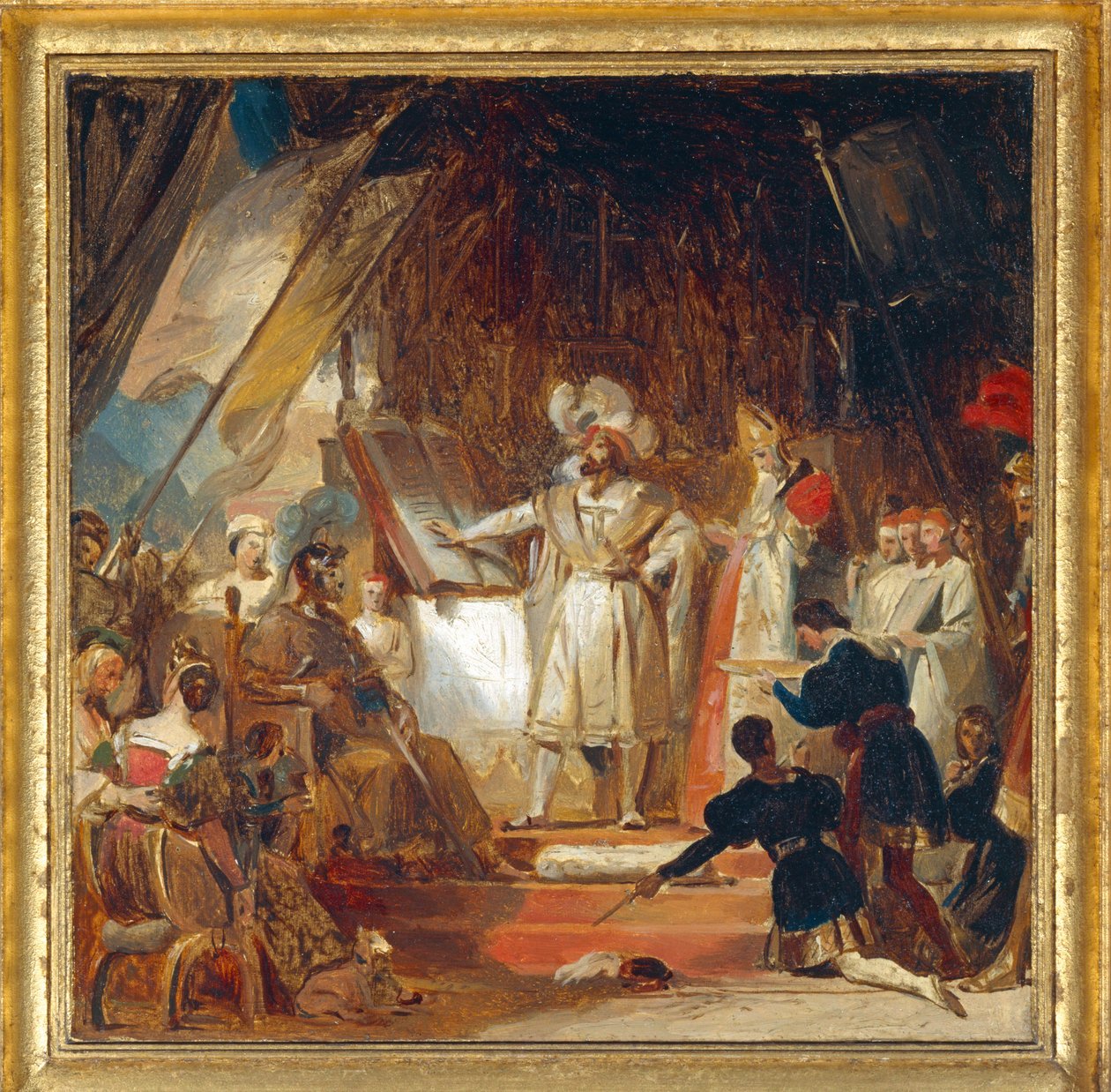 Francis I knighted by Bayard by Alexandre Evariste Fragonard
