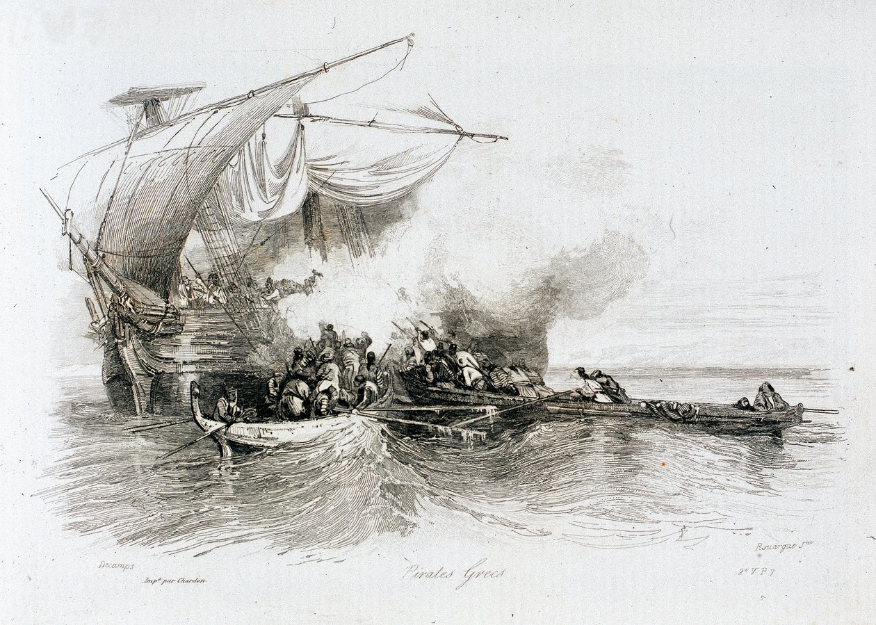 Greek Pirates by Alexandre Gabriel Decamps