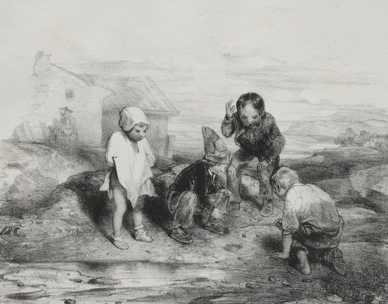 The Deciding Throw by Alexandre Gabriel Decamps