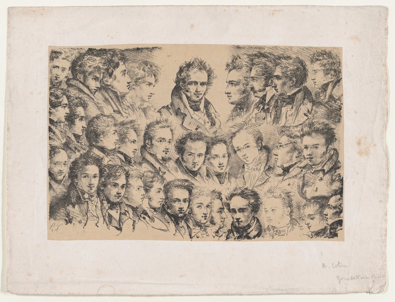 Girodet and His Students by Alexandre Marie Colin