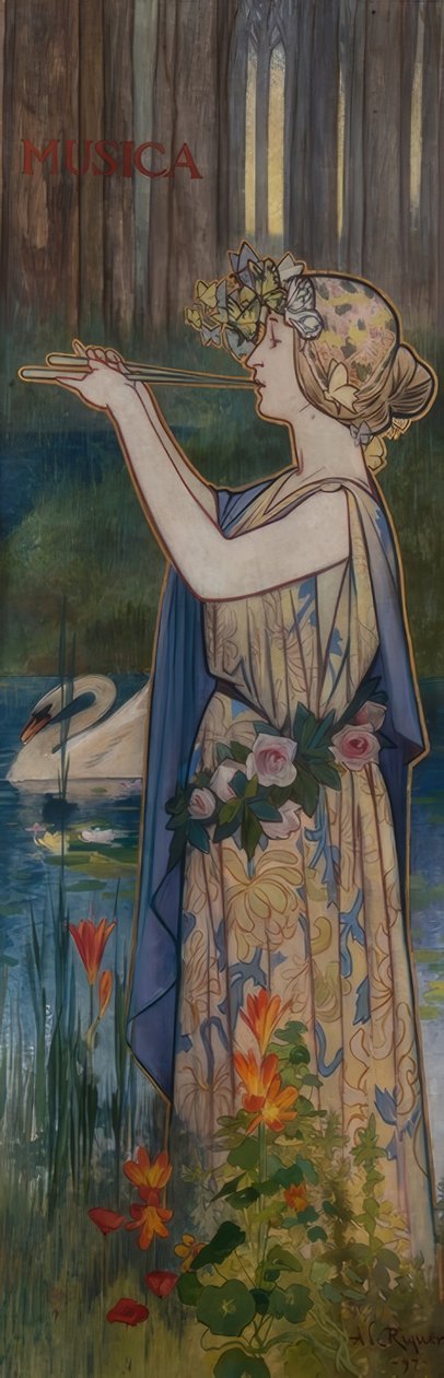Allegory of Music by Alexandre de Riquer