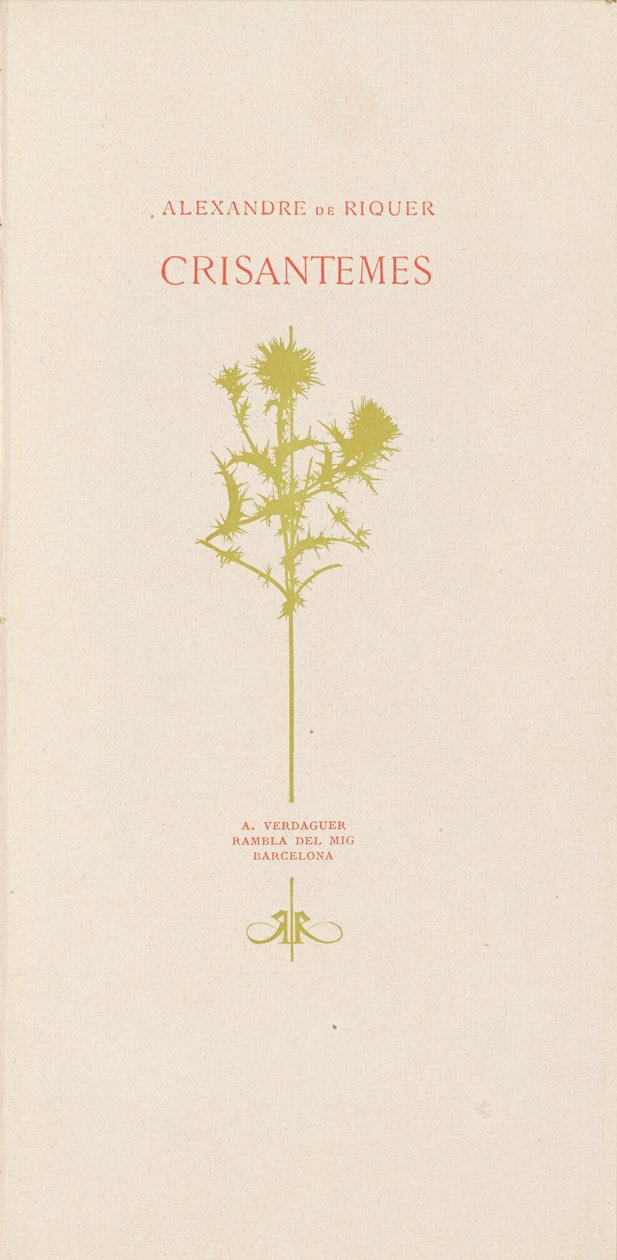Chrysanthemums by Alexandre de Riquer