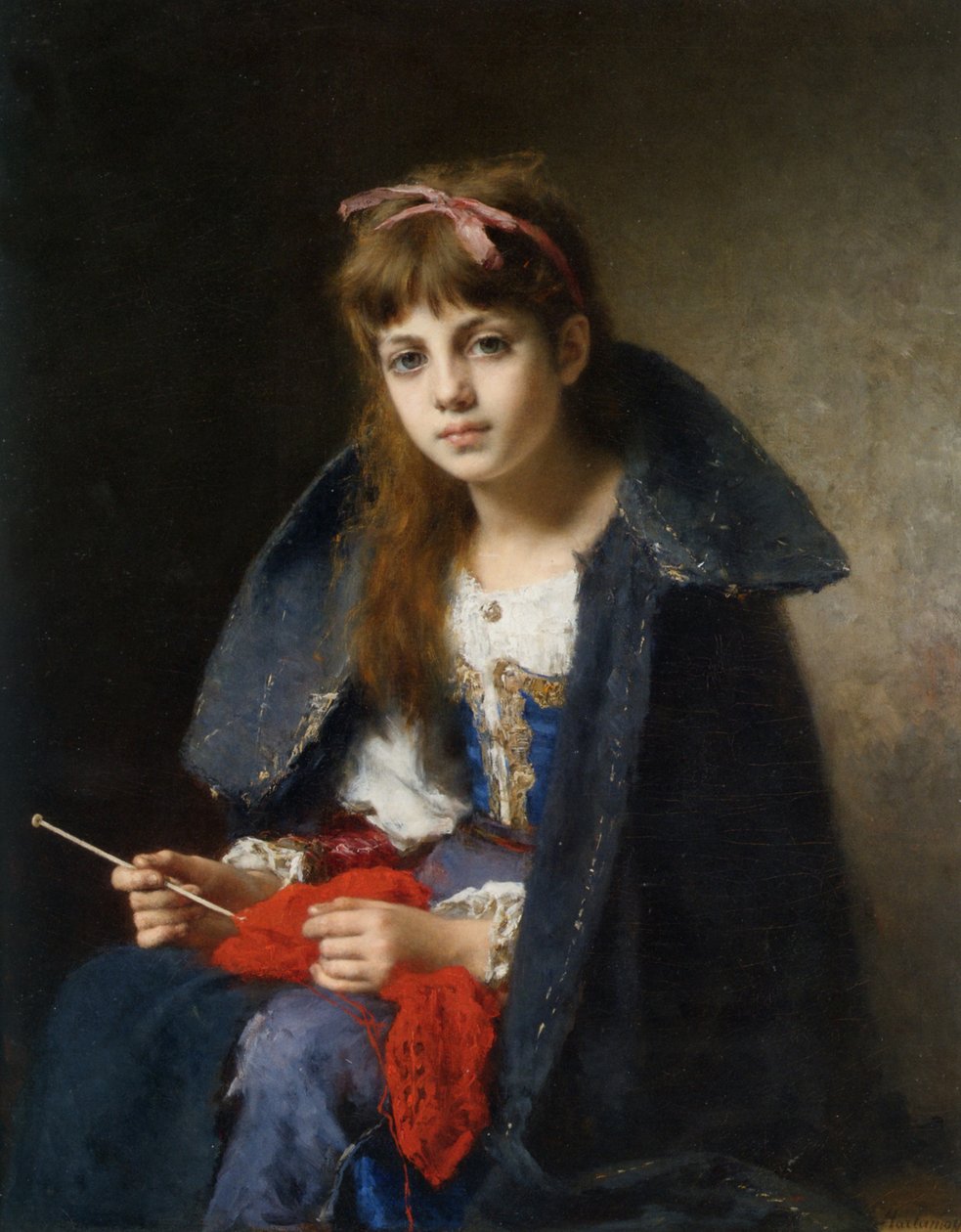 Portrait of a Young Girl by Alexei Harlamov