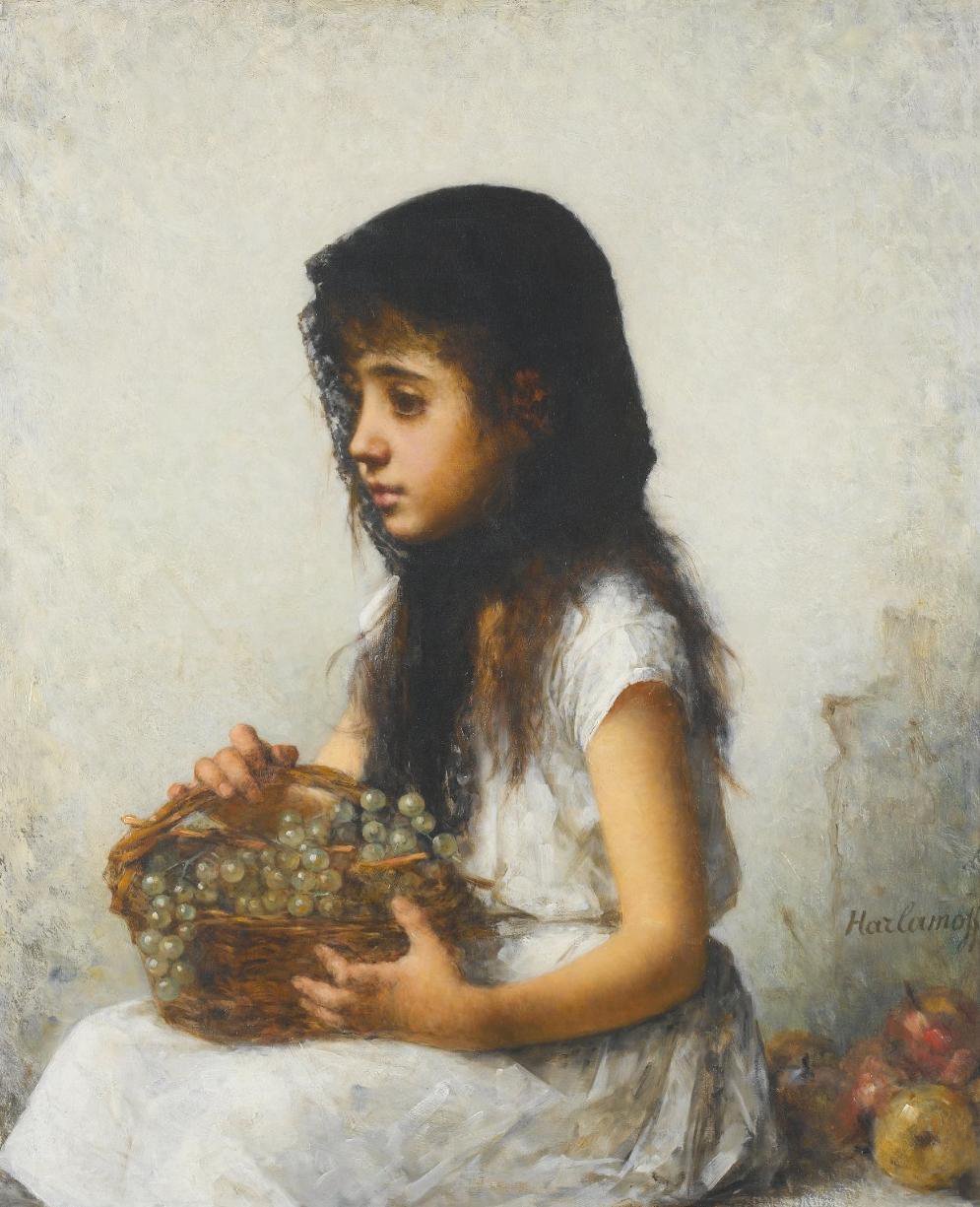 Portrait of a Young Girl by Alexei Harlamov