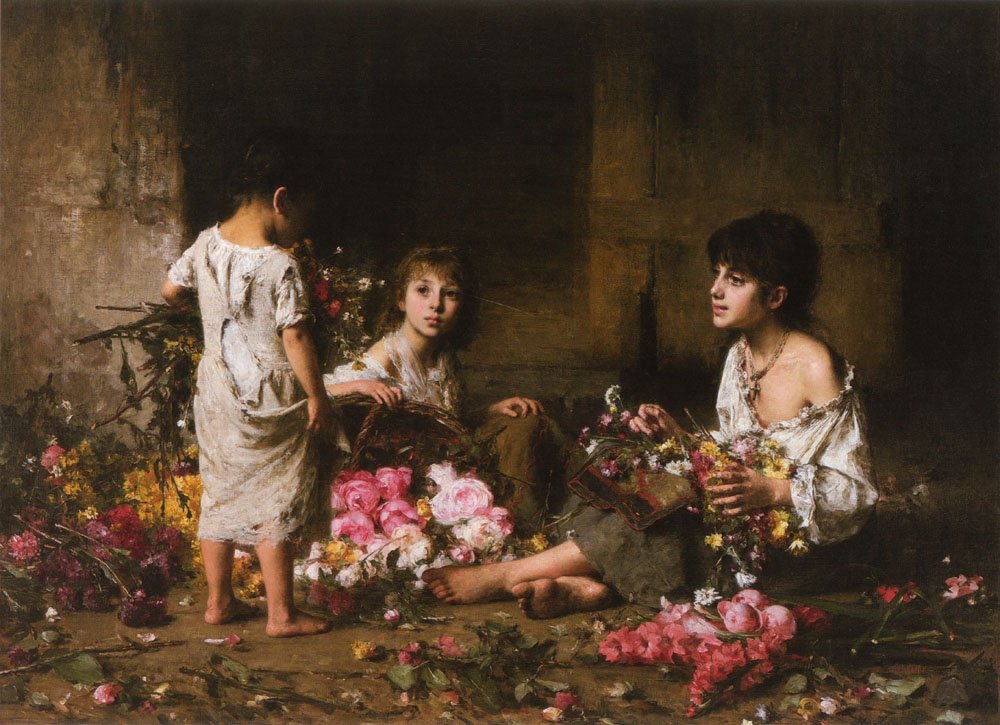 The Flower Girls by Alexei Harlamov