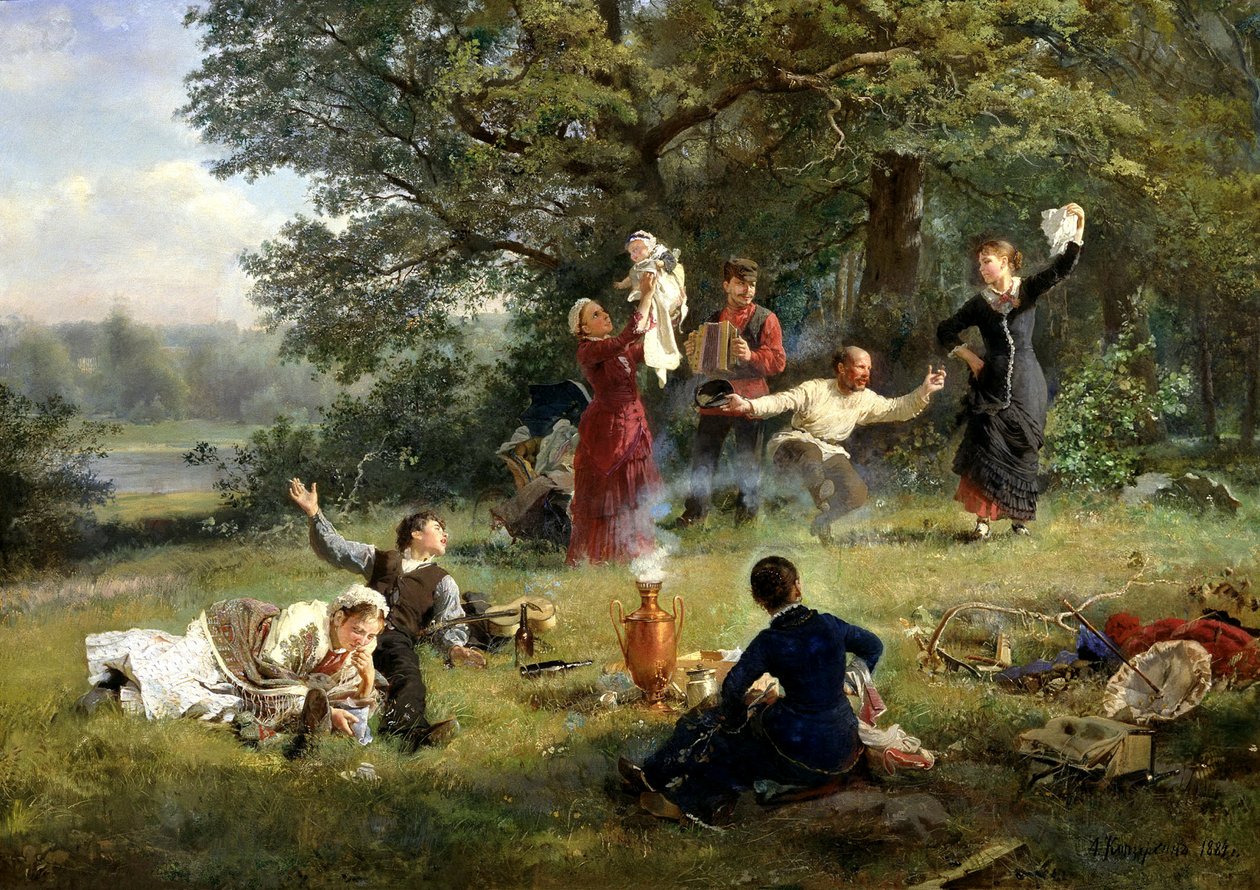 Sunday by Alexei Ivanovich Korzukhin
