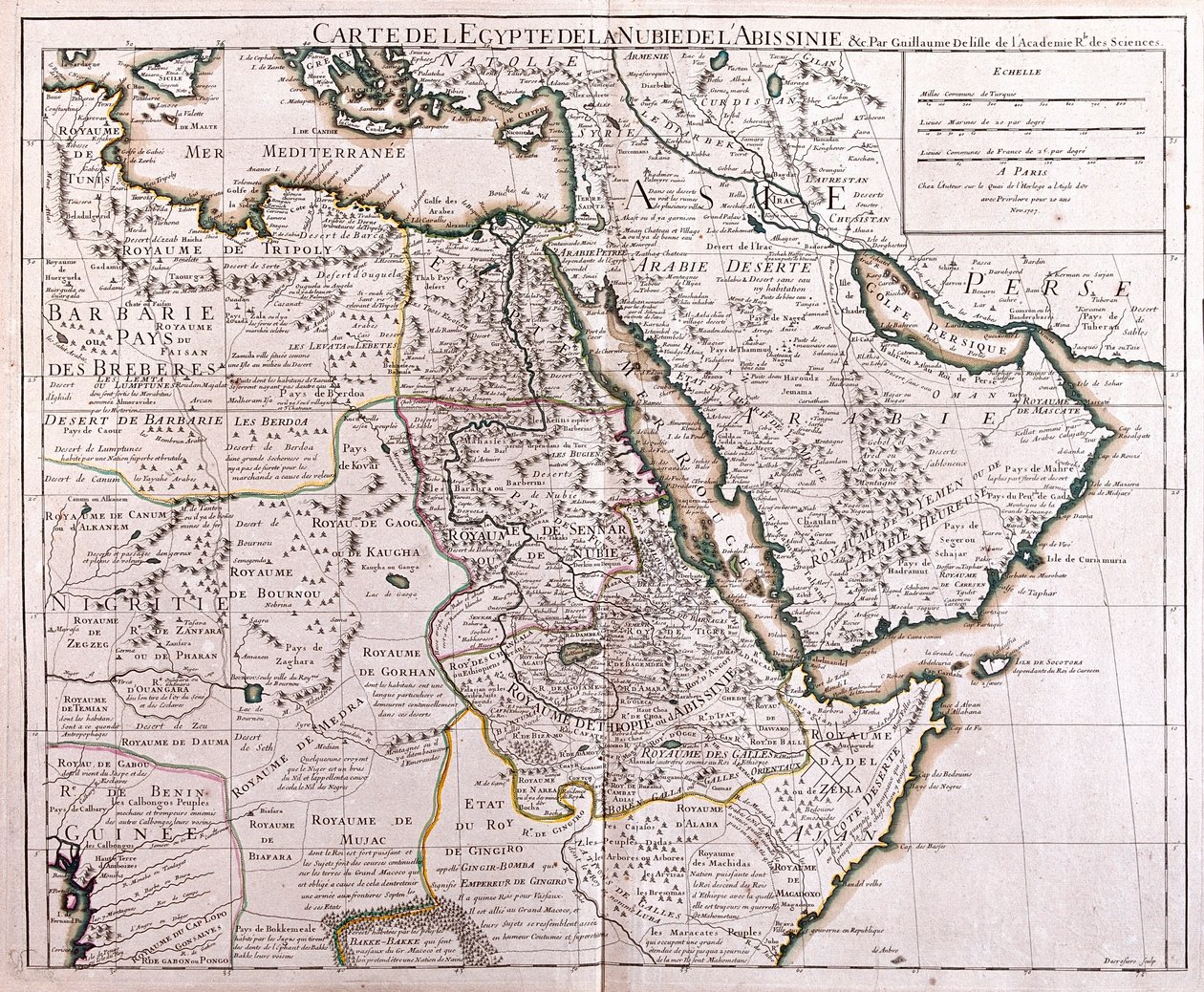 Egypt and Abyssinia by Alexis Hubert Jaillot