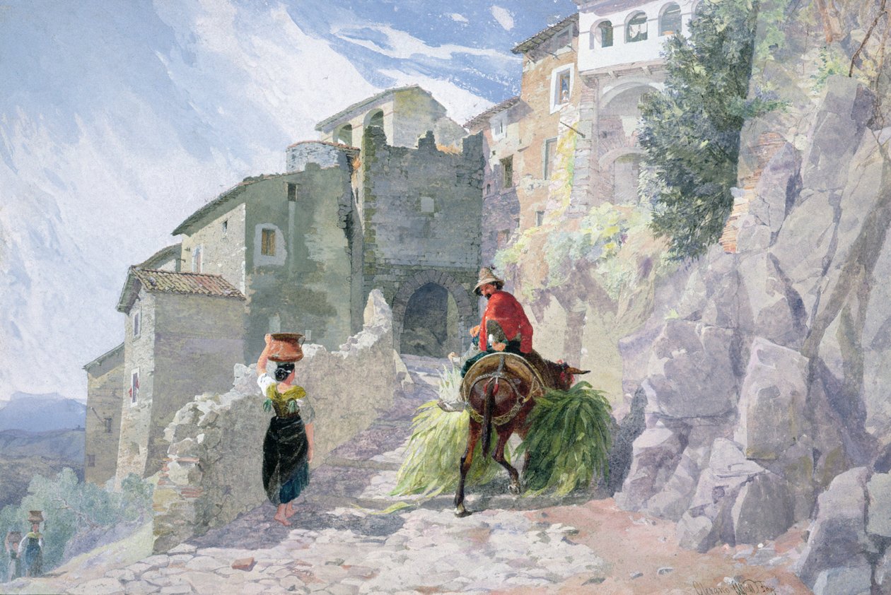 The Monastery of San Rocco, Olevano by Alfred Downing Fripp
