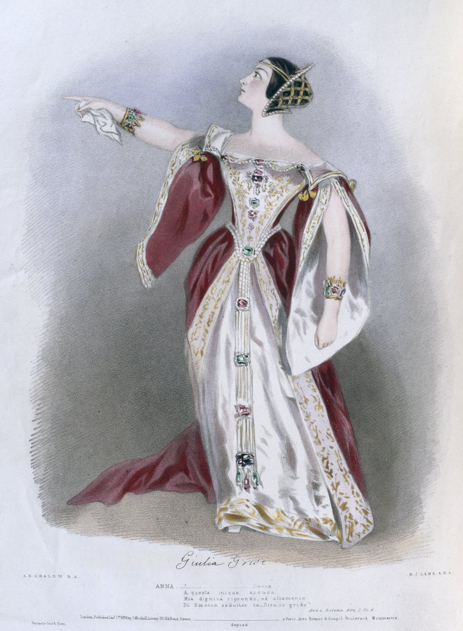 Giulia Grisi (1811-69) as Anna in 