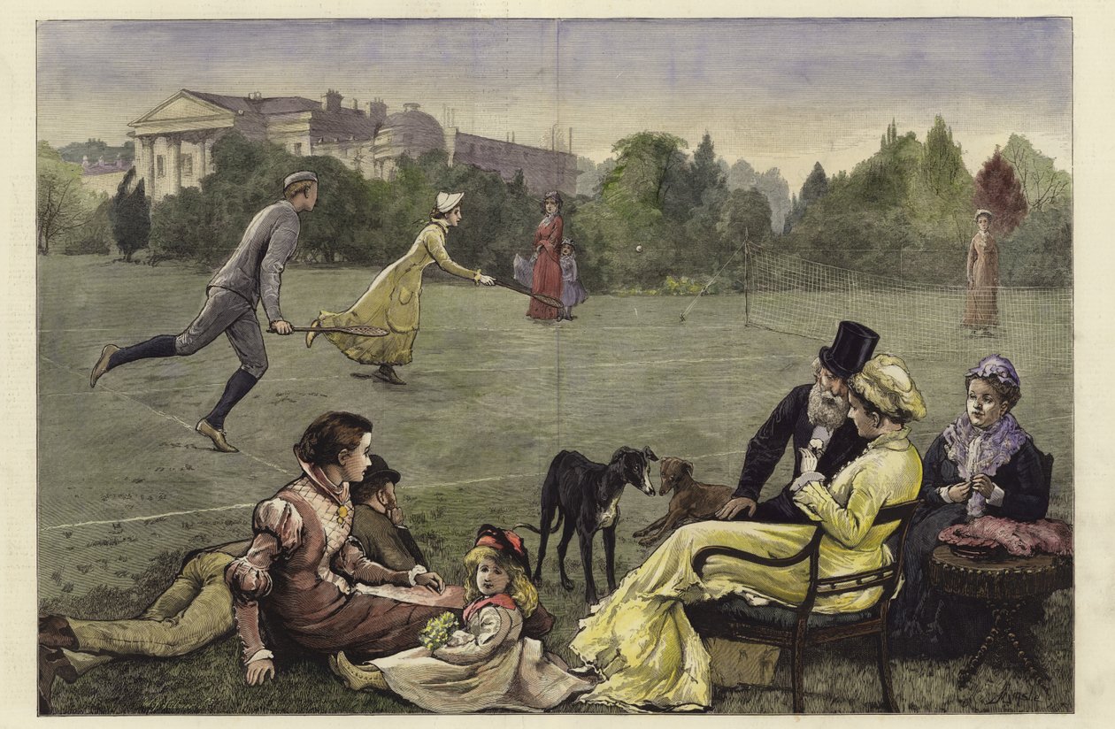 Lawn Tennis by Alfred Edward Emslie