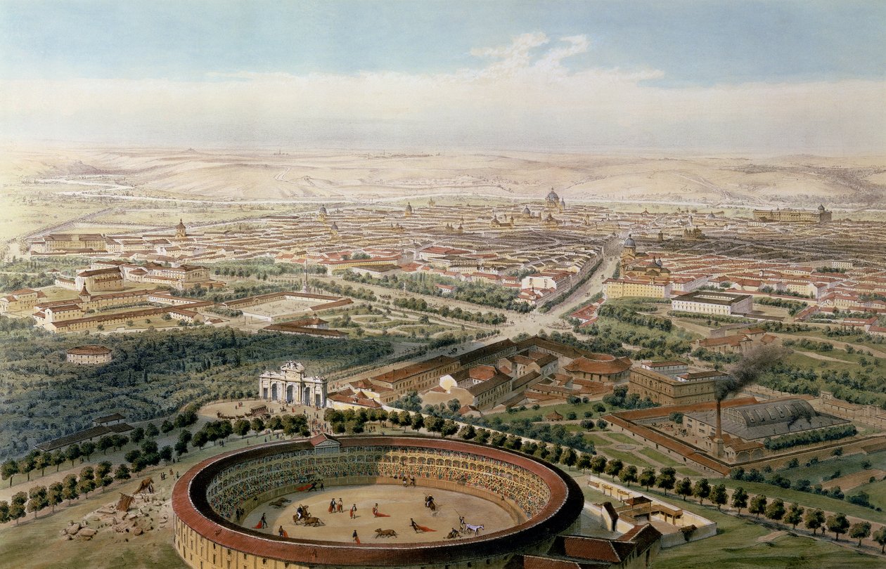 Aerial View of Madrid from the Plaza de Toros, 1854 by Alfred Guesdon