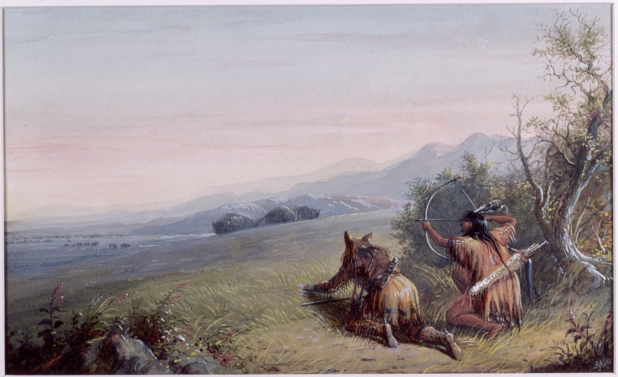 Approaching Buffalo, 1837 by Alfred Jacob Miller