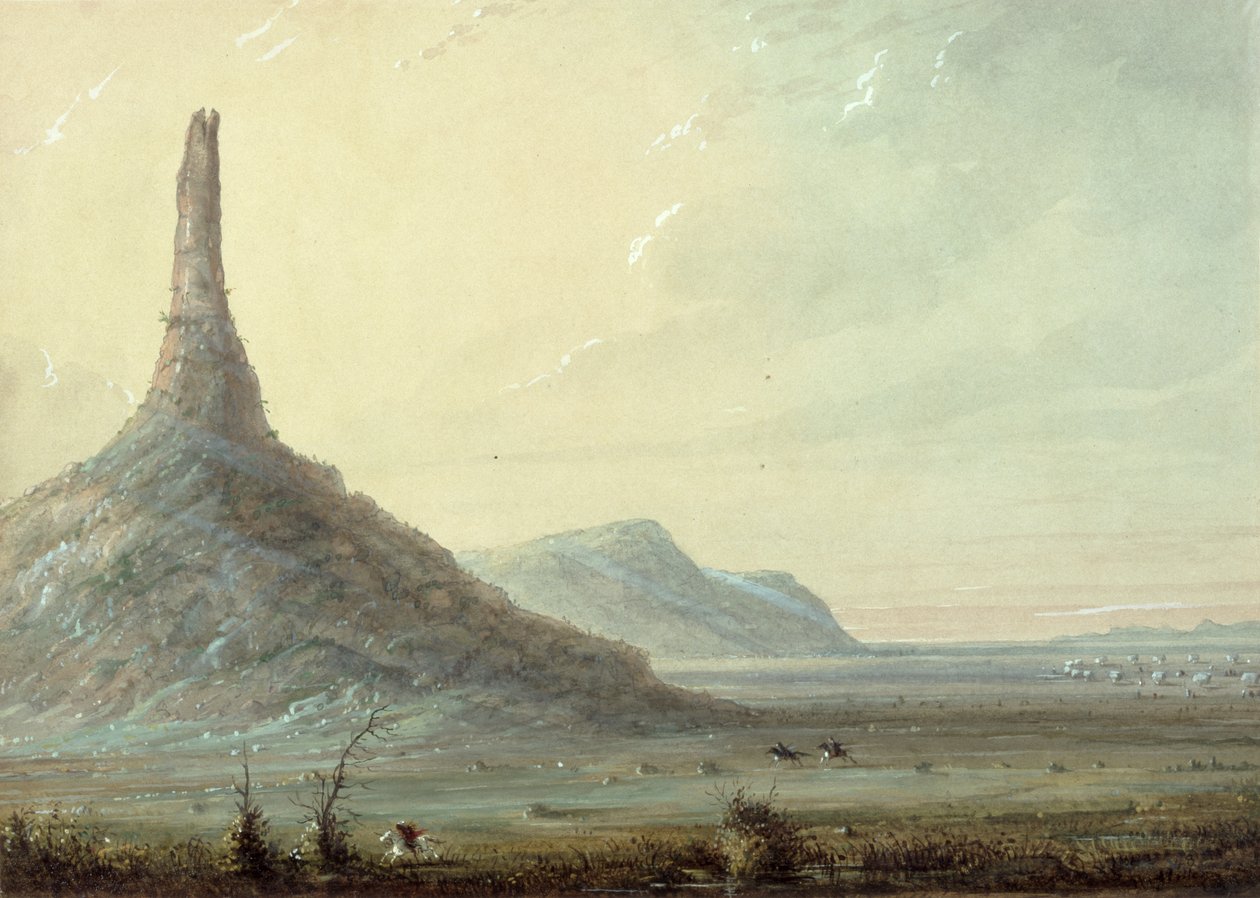 Chimney Rock by Alfred Jacob Miller