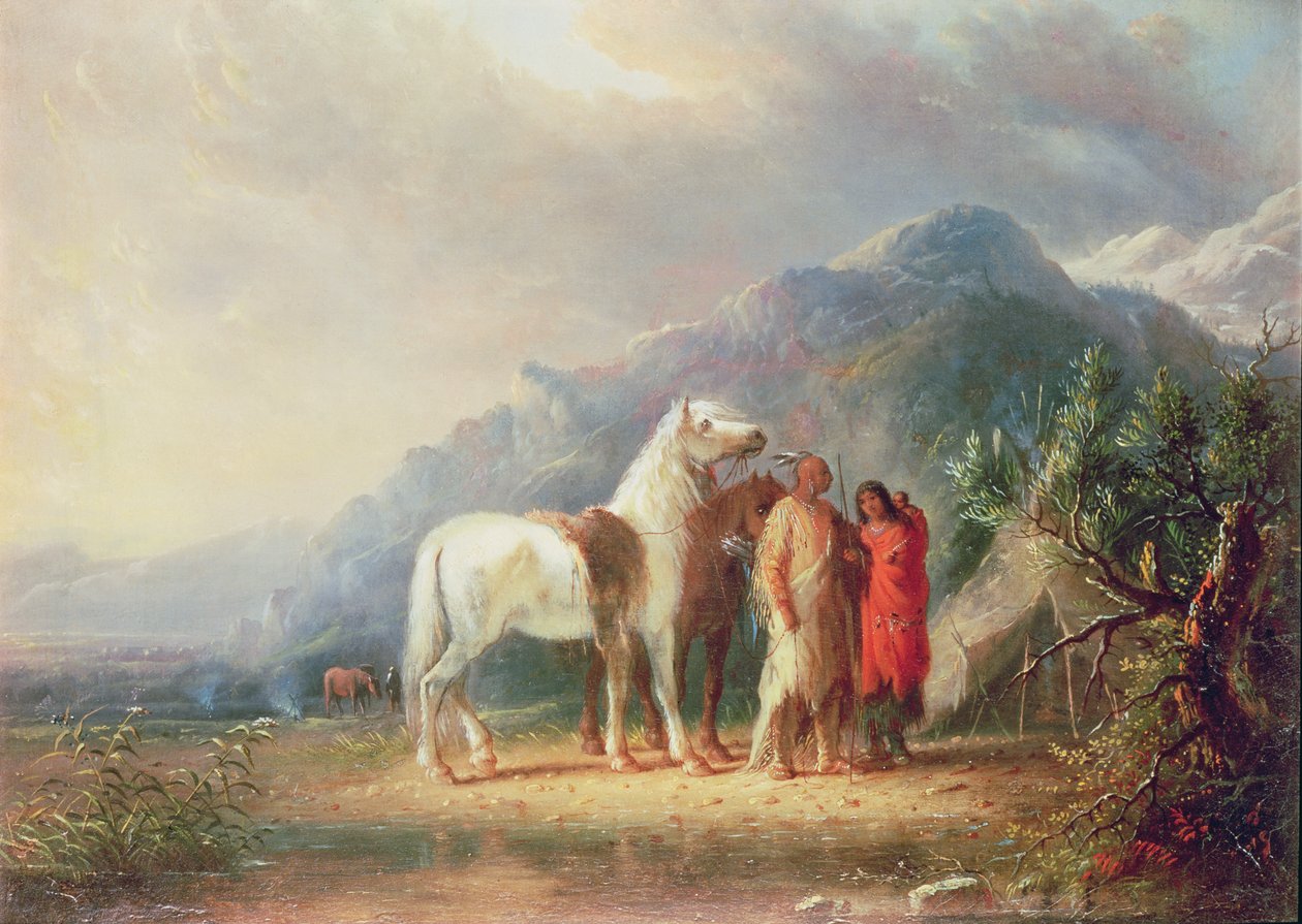 Sioux Camp Scene by Alfred Jacob Miller