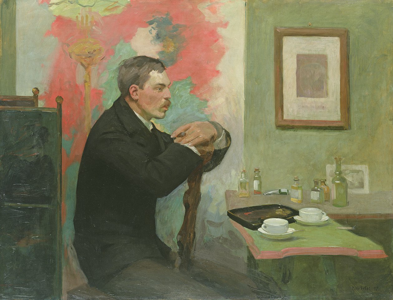 The Painter Julius Wohlers in His Studio by Alfred Mohrbutter