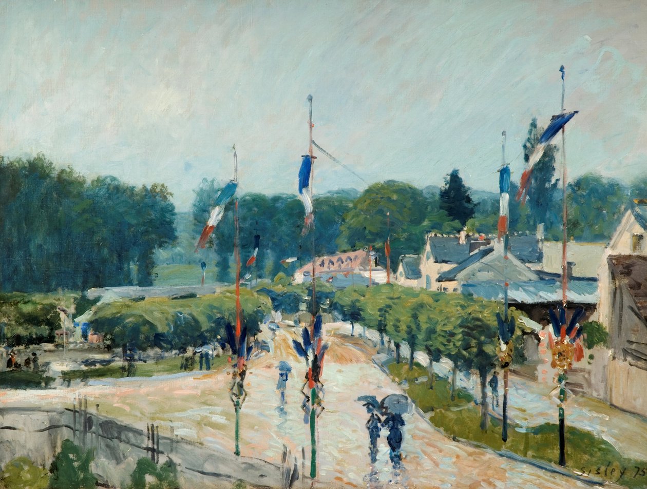 Fourteenth of July at Marly-le-Roi, 1875 by Alfred Sisley