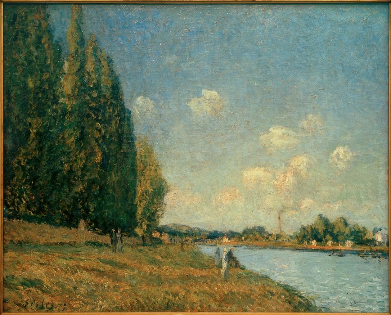 The Seine at Billancourt by Alfred Sisley